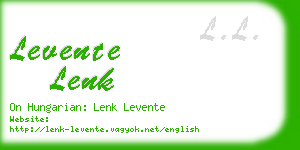 levente lenk business card